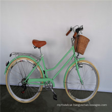28" 7 Speed Ladies Vintage Bicycle Wit Basket Women City Bikes